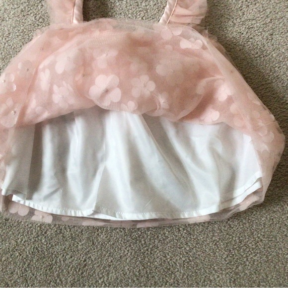 MINICLASIX STRAP TULLE DRESS/ LEGGING PANT WITH FLOWER APPLIQUÉS- SIZE 12 MONTHS - Picture 9 of 12